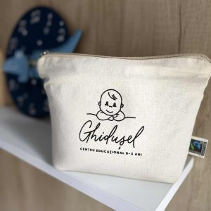 Săculeț Ghidușel din in cu fermoar